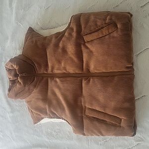 Corduroy puffer vest